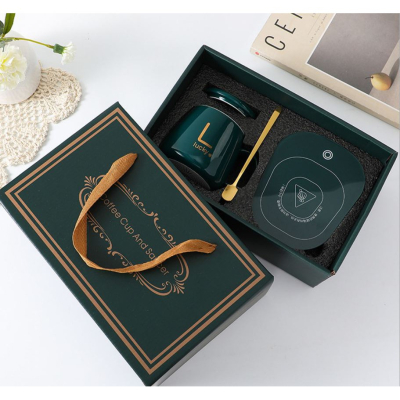 Bộ cốc sứ kèm đế điện giữ nóng cao cấp Bộ cốc sứ kèm đế điện giữ nóng cao cấp