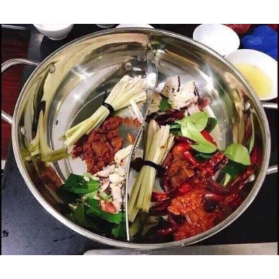 Nồi lẩu 2 ngăn 30cm HOTPOT - Kèm nắp kính Nồi lẩu 2 ngăn 30cm HOTPOT - Kèm nắp kính