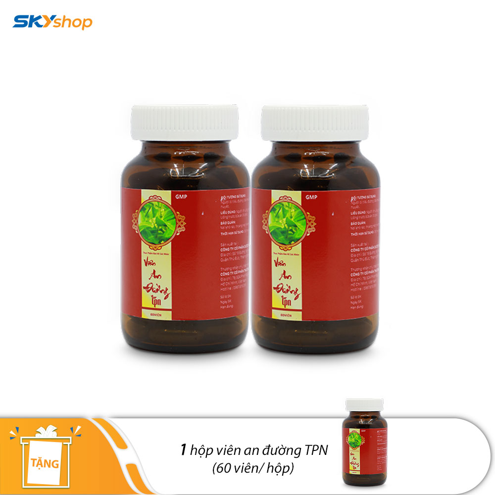 2 hộp viên an đường TPN (60 viên/hộp) - Tặng 1 hộp viên an đường TPN cùng loại 2 hộp viên an đường TPN (60 viên/hộp) - Tặng 1 hộp viên an đường TPN cùng loại
