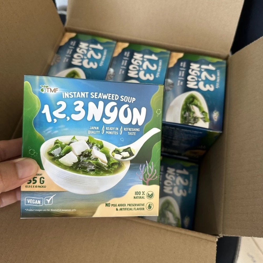 1 Thùng Canh dưỡng sinh rong biển Tâm Minh Foods (12 hộp/thùng - 10 gói/hộp) - Giúp tăng cường sức khỏe 1 Thùng Canh dưỡng sinh rong biển Tâm Minh Foods (12 hộp/thùng - 10 gói/hộp) - Giúp tăng cường sức khỏe