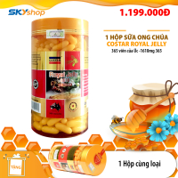 1 Hộp viên sữa ong chúa Costar Royal Jelly 365 viên của Úc 1610mg - Tặng 1 hộp cùng loại