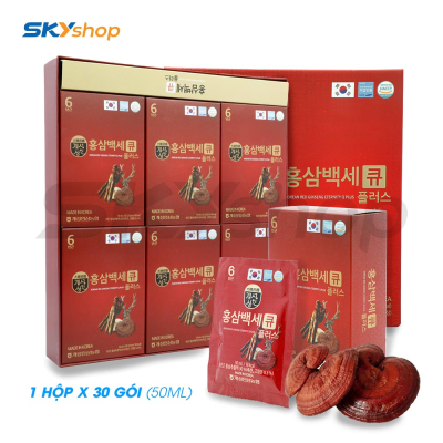 2 hộp nước hồng sâm nhung hươu linh chi Q Plus Hàn Quốc (30 gói x 50ml) - Tặng 2 túi giấy + 1 gói kẹo sâm Hàn Quốc 200g 2 hộp nước hồng sâm nhung hươu linh chi Q Plus Hàn Quốc (30 gói x 50ml) - Tặng 2 túi giấy + 1 gói kẹo sâm Hàn Quốc 200g