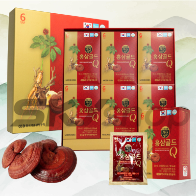 6 Hộp nước hồng sâm nhung hươu linh chi Gold Q Hàn Quốc (Hộp 30 gói x 50ml) 6 Hộp nước hồng sâm nhung hươu linh chi Gold Q Hàn Quốc (Hộp 30 gói x 50ml)