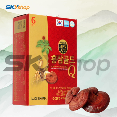 6 Hộp nước hồng sâm nhung hươu linh chi Gold Q Hàn Quốc (Hộp 30 gói x 50ml) 6 Hộp nước hồng sâm nhung hươu linh chi Gold Q Hàn Quốc (Hộp 30 gói x 50ml)