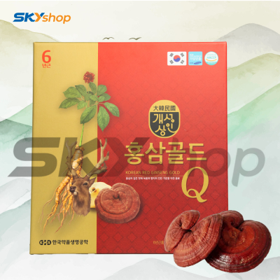 6 Hộp nước hồng sâm nhung hươu linh chi Gold Q Hàn Quốc (Hộp 30 gói x 50ml) 6 Hộp nước hồng sâm nhung hươu linh chi Gold Q Hàn Quốc (Hộp 30 gói x 50ml)