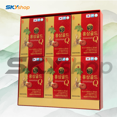 6 Hộp nước hồng sâm nhung hươu linh chi Gold Q Hàn Quốc (Hộp 30 gói x 50ml) 6 Hộp nước hồng sâm nhung hươu linh chi Gold Q Hàn Quốc (Hộp 30 gói x 50ml)