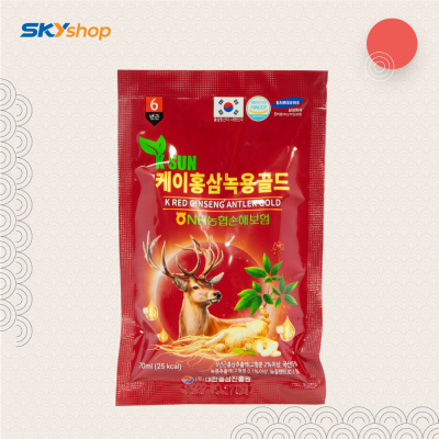 1 Hộp nước hồng sâm nhung hươu 6 năm tuổi KSUN (Hộp 20 gói x 70ml) 1 Hộp nước hồng sâm nhung hươu 6 năm tuổi KSUN (Hộp 20 gói x 70ml)