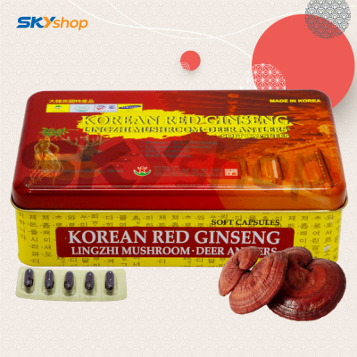 3 Hộp thực phẩm bảo vệ sức khỏe viên nang mềm nấm Linh Chi Hồng Sâm Hàn Quốc và Lộc Nhung (60 viên/hộp) 3 Hộp thực phẩm bảo vệ sức khỏe viên nang mềm nấm Linh Chi Hồng Sâm Hàn Quốc và Lộc Nhung (60 viên/hộp)