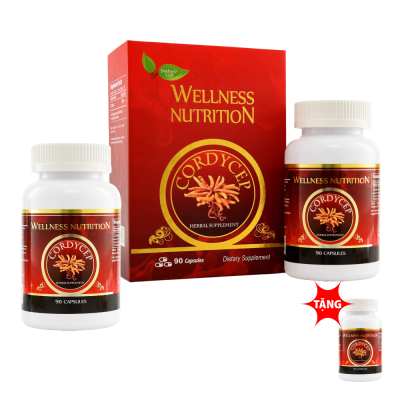 3 Hộp viên uống Đông Trùng Hạ Thảo Wellness Nutrition 90 viên/lọ - Tặng 1 hộp Wellness Nutrition 60 viên/lọ 3 Hộp viên uống Đông Trùng Hạ Thảo Wellness Nutrition 90 viên/lọ - Tặng 1 hộp Wellness Nutrition 60 viên/lọ