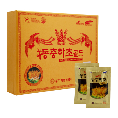 Nước đông trùng hạ thảo Hàn Quốc Kang Hwa Bio-Silkworm Cordyceps cao cấp (hộp 60 gói) Nước đông trùng hạ thảo Hàn Quốc Kang Hwa Bio-Silkworm Cordyceps cao cấp (hộp 60 gói)