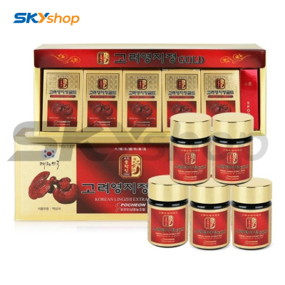 1 hộp cao linh chi Hàn Quốc Pocheon (hộp 5 lọ x 50g) - Tặng 1 hộp trà sâm  1 hộp cao linh chi Hàn Quốc Pocheon (hộp 5 lọ x 50g) - Tặng 1 hộp trà sâm