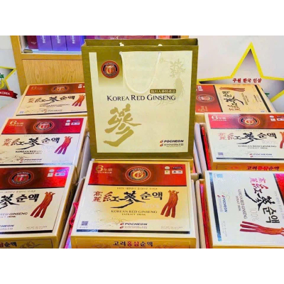 1 Hộp nước hồng sâm nguyên chất Pocheon Korean Red Ginseng Extract Drink (30 gói x 80ml) 1 Hộp nước hồng sâm nguyên chất Pocheon Korean Red Ginseng Extract Drink (30 gói x 80ml)