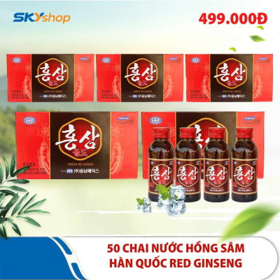50 chai nước uống hồng sâm Hàn Quốc Red Gensing 50 chai nước uống hồng sâm Hàn Quốc Red Gensing