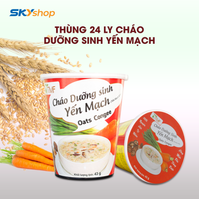 01 thùng Cháo Dưỡng Sinh Yến Mạch Tâm Minh (24 ly) 1 ly 43g - Tặng kèm 01 hộp Canh Dưỡng Sinh Rong Biển (1 hộp có 10 gói, mỗi gói 5,5g) 01 thùng Cháo Dưỡng Sinh Yến Mạch Tâm Minh (24 ly) 1 ly 43g - Tặng kèm 01 hộp Canh Dưỡng Sinh Rong Biển (1 hộp có 10 gói, mỗi gói 5,5g)