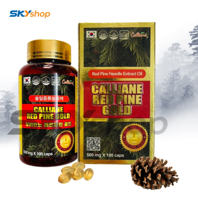 1 Hộp tinh dầu thông đỏ Hàn Quốc Calliane Red Pine Gold 100 viên - Tặng 1 hộp trà sâm Wongin-T Ginseng Tea + 2 gói kẹo sâm + 5  gói cháo yến Thiên Hoàng 1 Hộp tinh dầu thông đỏ Hàn Quốc Calliane Red Pine Gold 100 viên - Tặng 1 hộp trà sâm Wongin-T Ginseng Tea + 2 gói kẹo sâm + 5  gói cháo yến Thiên Hoàng
