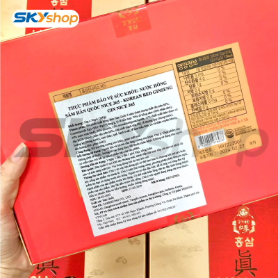Nước hồng sâm Korean Red Ginseng Gin Nice 365 10gr (30 gói) Nước hồng sâm Korean Red Ginseng Gin Nice 365 10gr (30 gói)