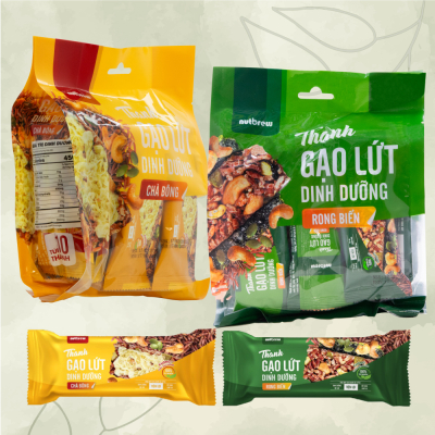 1 Thùng bánh gạo lứt Thanh (6 bịch rong biển + 6 bịch chà bông) 