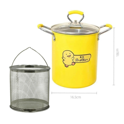 Nồi chiên ngập dầu chống dính mini vịt vàng kèm rổ  - Hàng chính hãng Nồi chiên ngập dầu chống dính mini vịt vàng kèm rổ  - Hàng chính hãng