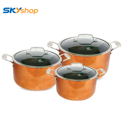 Bộ 3 nồi nhôm đáy từ Thái Lan Orkin  Bộ 3 nồi nhôm đáy từ Thái Lan Orkin
