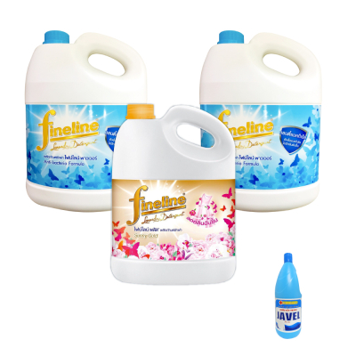 Bộ 2 bình nước giặt xả Thái Lan Fineline 3 lít màu xanh + 1 chai nước giặt xả Fineline màu vàng (3 lít) - Tặng 1 chai tẩy Javel Hoa Sen 500ml Bộ 2 bình nước giặt xả Thái Lan Fineline 3 lít màu xanh + 1 chai nước giặt xả Fineline màu vàng (3 lít) - Tặng 1 chai tẩy Javel Hoa Sen 500ml