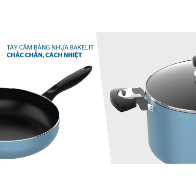 Bộ 2 Nồi 1 Chảo Chống Dính Đáy Từ SUNHOUSE SHG77MB - Tặng nồi inox SUNHOUSE 5 đáy 16cm SHG788-16 Bộ 2 Nồi 1 Chảo Chống Dính Đáy Từ SUNHOUSE SHG77MB - Tặng nồi inox SUNHOUSE 5 đáy 16cm SHG788-16
