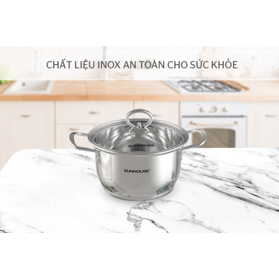 Nồi Inox 5 Đáy 24cm SUNHOUSE SHG788-24 - Hàng chính hãng Nồi Inox 5 Đáy 24cm SUNHOUSE SHG788-24 - Hàng chính hãng
