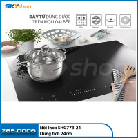 Nồi Inox 5 Đáy 24cm SUNHOUSE SHG788-24 - Hàng chính hãng