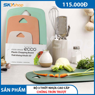 Bộ 3 thớt nhựa cao cấp chống trơn trượt
