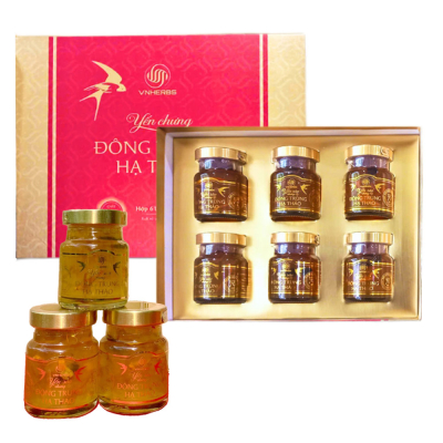 1 hộp yến chưng Đông trùng hạ thảo sinh khối VNHERBS (6 lọ/hộp)  1 hộp yến chưng Đông trùng hạ thảo sinh khối VNHERBS (6 lọ/hộp)