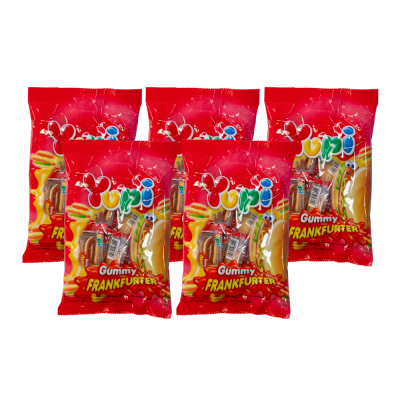 5 Gói kẹo dẻo Yupi Gummy Frankfurter 5 Gói kẹo dẻo Yupi Gummy Frankfurter