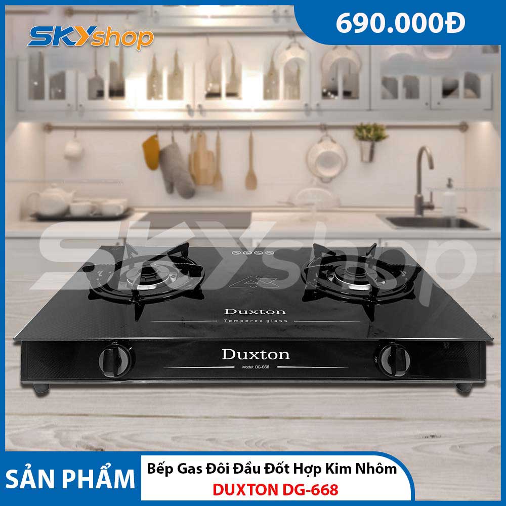 Bếp gas đôi đầu đốt hợp kim nhôm Duxton DG-668 Bếp gas đôi đầu đốt hợp kim nhôm Duxton DG-668