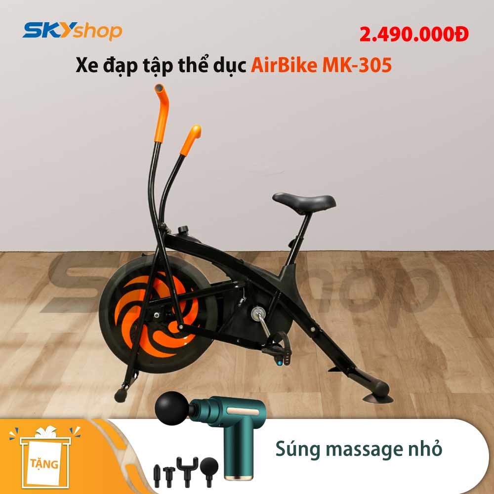 Xe đạp tập thể dục AirBike MK-305 - Tặng súng massage nhỏ Xe đạp tập thể dục AirBike MK-305 - Tặng súng massage nhỏ