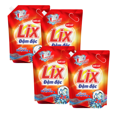 4 Bịch nước giặt Lix đậm đặc 3.2kg tăng gấp đôi sức mạnh (Giao HCM) 4 Bịch nước giặt Lix đậm đặc 3.2kg tăng gấp đôi sức mạnh (Giao HCM)