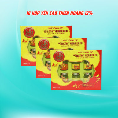 10 hộp yến sào Thiên Hoàng 12% - Tặng 2 hộp yến 18% + 4 lon sữa đặc +4 lon cá hộp  10 hộp yến sào Thiên Hoàng 12% - Tặng 2 hộp yến 18% + 4 lon sữa đặc +4 lon cá hộp