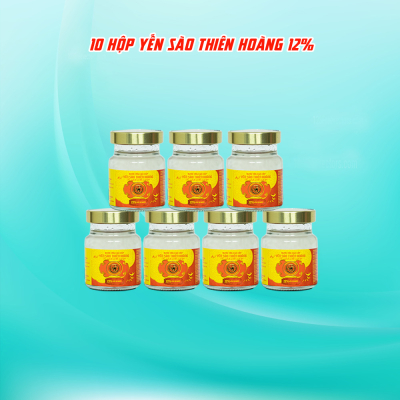 10 hộp yến sào Thiên Hoàng 12% - Tặng 2 hộp yến 18% + 4 lon sữa đặc +4 lon cá hộp  10 hộp yến sào Thiên Hoàng 12% - Tặng 2 hộp yến 18% + 4 lon sữa đặc +4 lon cá hộp