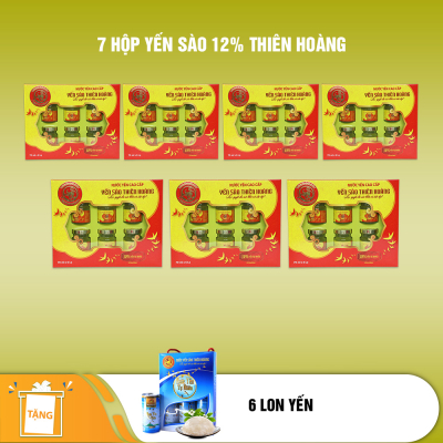 7 hộp yến sào Thiên Hoàng 12% - Tặng 6 lon yến sào Thiên Hoàng vị ngẫu nhiên