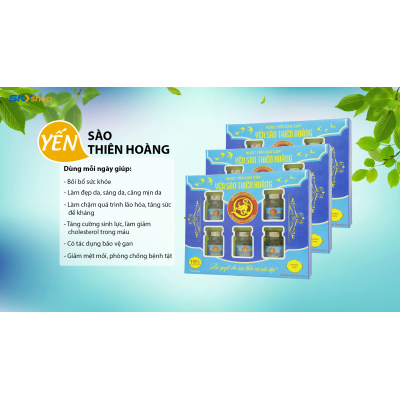 7 hộp yến sào Thiên Hoàng 15% hương vani  (6 lọ/hộp) - Tặng 3 lon yến hoặc 3 gói cháo yến Thiên Hoàng 7 hộp yến sào Thiên Hoàng 15% hương vani  (6 lọ/hộp) - Tặng 3 lon yến hoặc 3 gói cháo yến Thiên Hoàng